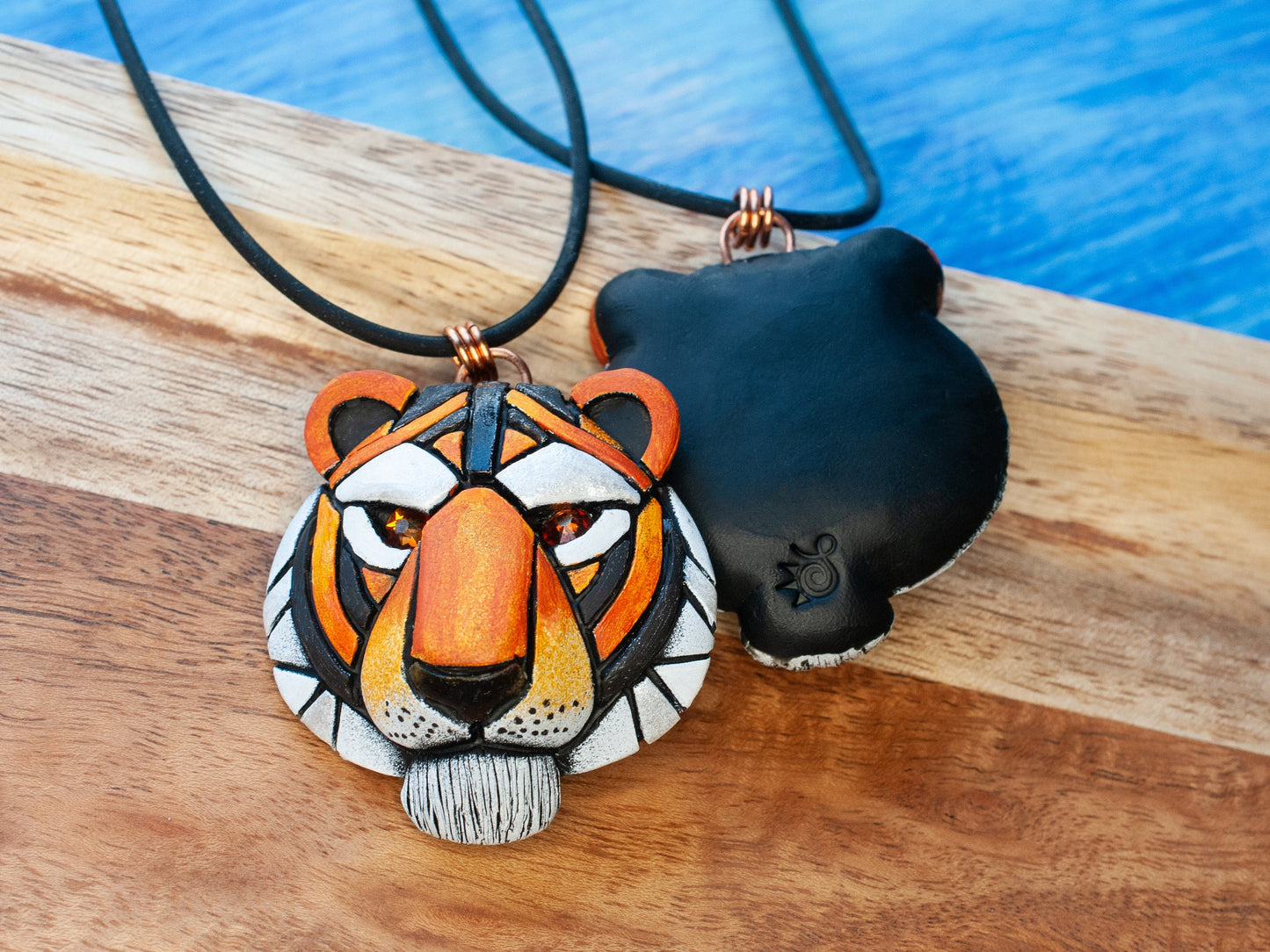 Tiger Totem Necklace, Big Cat, African, spirit animal charm, Wildlife, nature, Unique Gift idea, Personalized option, face, head, unisex