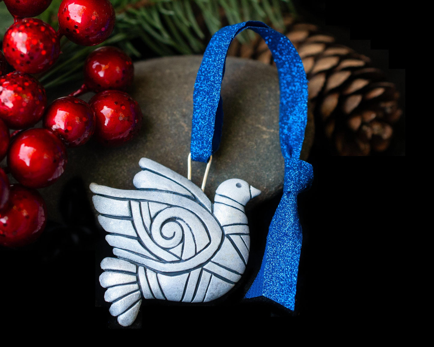 White Peace Dove Ornament, Bird for Christmas Tree or Decor, Symbol of Peace, Holiday Decoration, Nondenominational gift idea, love and joy